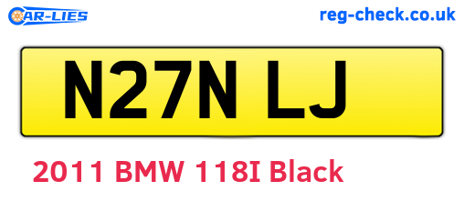 N27NLJ are the vehicle registration plates.