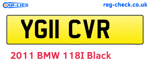 YG11CVR are the vehicle registration plates.