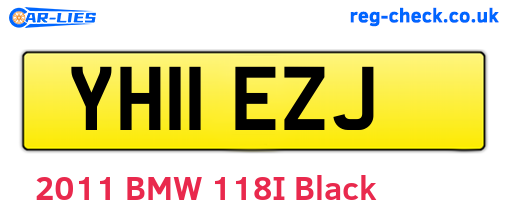 YH11EZJ are the vehicle registration plates.