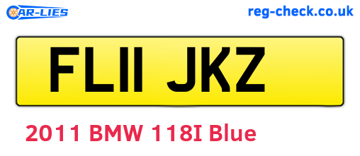 FL11JKZ are the vehicle registration plates.