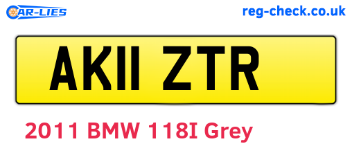 AK11ZTR are the vehicle registration plates.