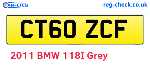 CT60ZCF are the vehicle registration plates.