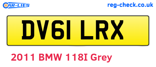 DV61LRX are the vehicle registration plates.