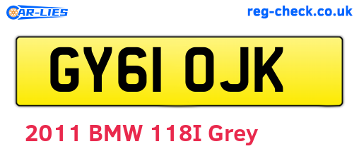GY61OJK are the vehicle registration plates.