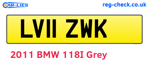 LV11ZWK are the vehicle registration plates.