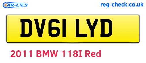 DV61LYD are the vehicle registration plates.