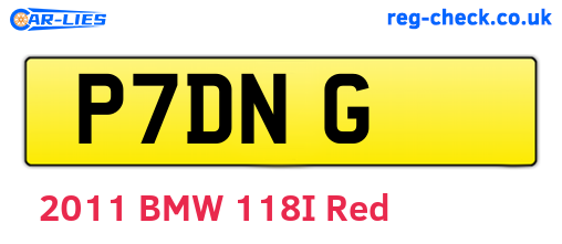 P7DNG are the vehicle registration plates.