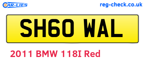 SH60WAL are the vehicle registration plates.