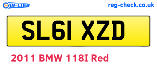 SL61XZD are the vehicle registration plates.