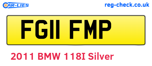 FG11FMP are the vehicle registration plates.