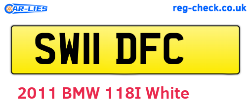 SW11DFC are the vehicle registration plates.