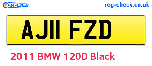 AJ11FZD are the vehicle registration plates.
