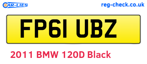 FP61UBZ are the vehicle registration plates.