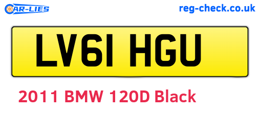 LV61HGU are the vehicle registration plates.