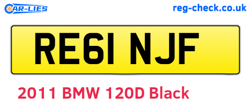 RE61NJF are the vehicle registration plates.
