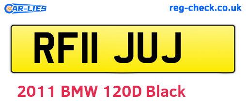 RF11JUJ are the vehicle registration plates.