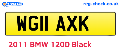 WG11AXK are the vehicle registration plates.