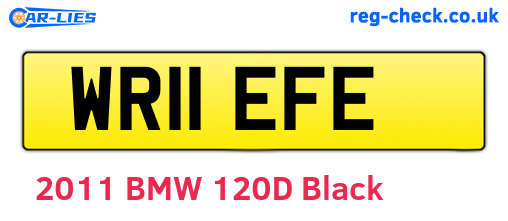 WR11EFE are the vehicle registration plates.