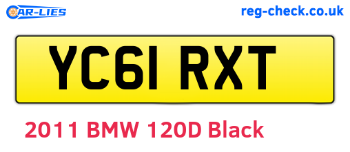 YC61RXT are the vehicle registration plates.