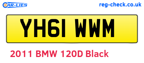 YH61WWM are the vehicle registration plates.