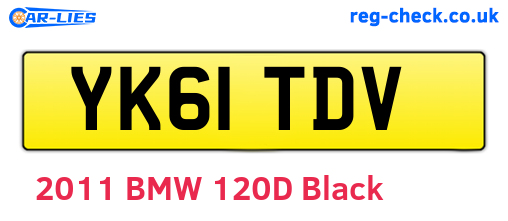 YK61TDV are the vehicle registration plates.