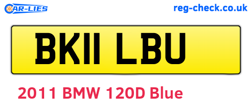 BK11LBU are the vehicle registration plates.