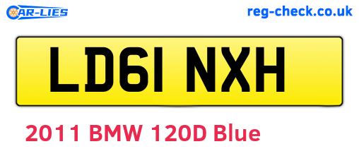 LD61NXH are the vehicle registration plates.