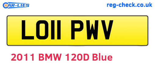 LO11PWV are the vehicle registration plates.