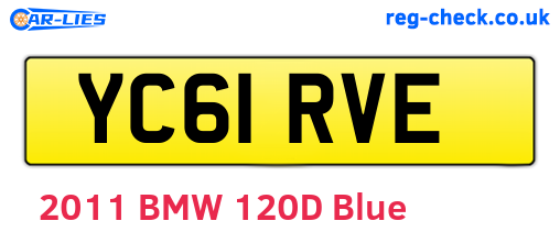 YC61RVE are the vehicle registration plates.