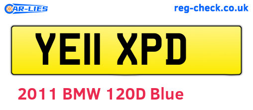 YE11XPD are the vehicle registration plates.