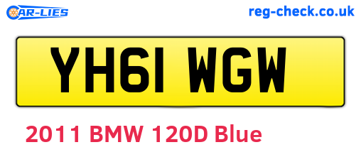 YH61WGW are the vehicle registration plates.