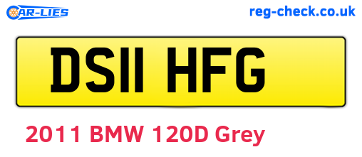DS11HFG are the vehicle registration plates.