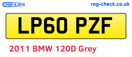 LP60PZF are the vehicle registration plates.