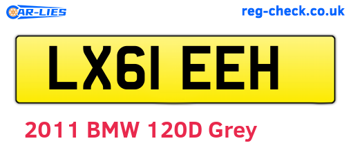 LX61EEH are the vehicle registration plates.