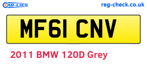 MF61CNV are the vehicle registration plates.
