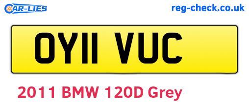 OY11VUC are the vehicle registration plates.