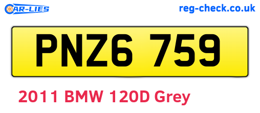 PNZ6759 are the vehicle registration plates.