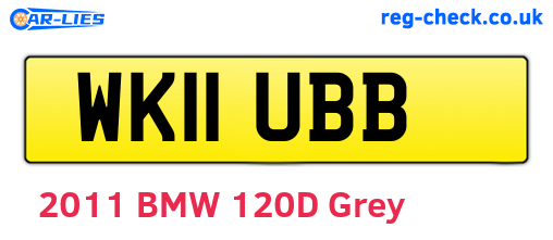 WK11UBB are the vehicle registration plates.