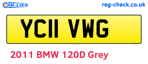 YC11VWG are the vehicle registration plates.