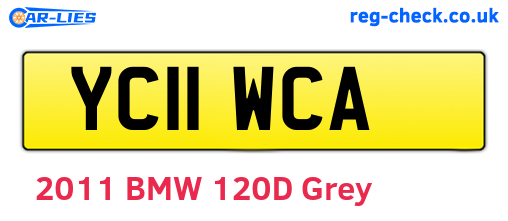 YC11WCA are the vehicle registration plates.