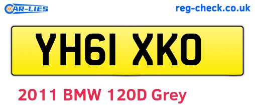YH61XKO are the vehicle registration plates.