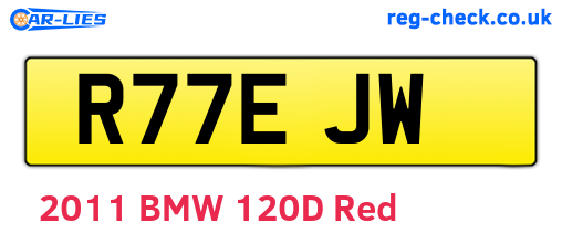 R77EJW are the vehicle registration plates.