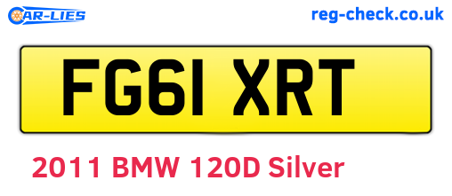 FG61XRT are the vehicle registration plates.