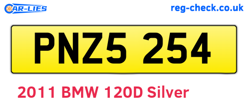 PNZ5254 are the vehicle registration plates.