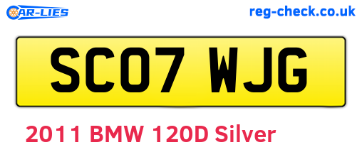 SC07WJG are the vehicle registration plates.