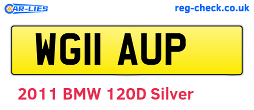 WG11AUP are the vehicle registration plates.