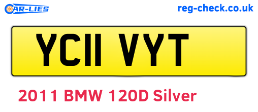 YC11VYT are the vehicle registration plates.