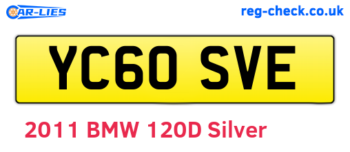 YC60SVE are the vehicle registration plates.
