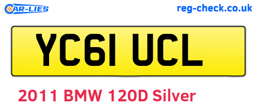 YC61UCL are the vehicle registration plates.