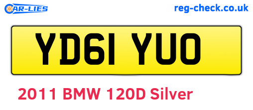 YD61YUO are the vehicle registration plates.